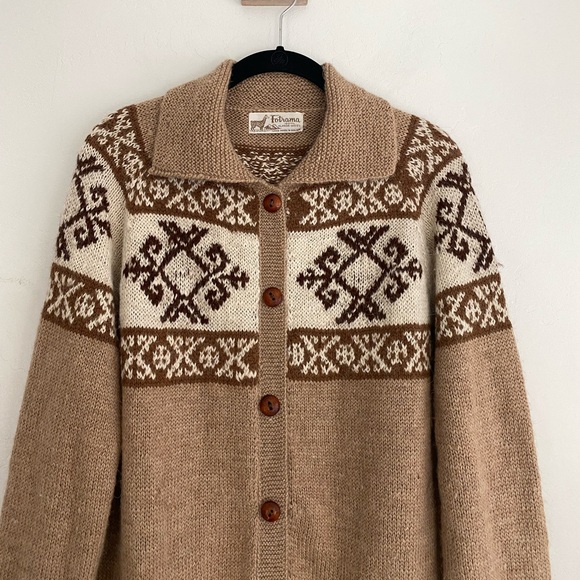 70s Alpaca knit cardigan - Picture 8 of 9